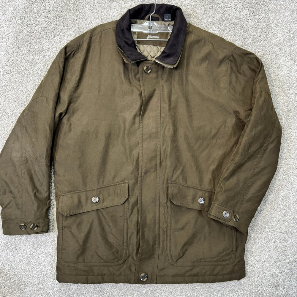 St. Johns Bay Jacket Mens Large Barn Field Brown Quilted Insulated EUC